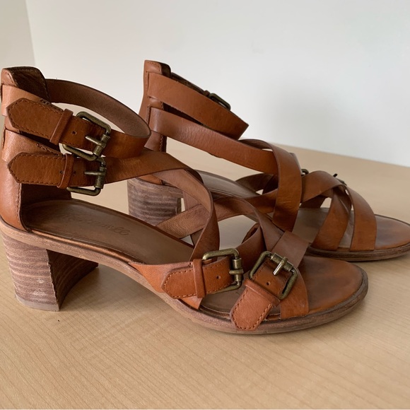 Madewell Lucy Brown Leather Sandal Size 8 - Picture 2 of 6